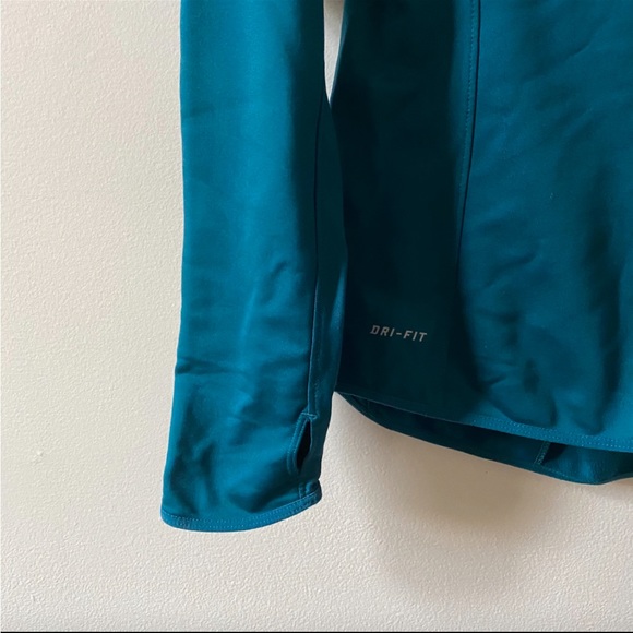 Nike Teal DriFit Half Zip Jacket - Picture 3 of 6